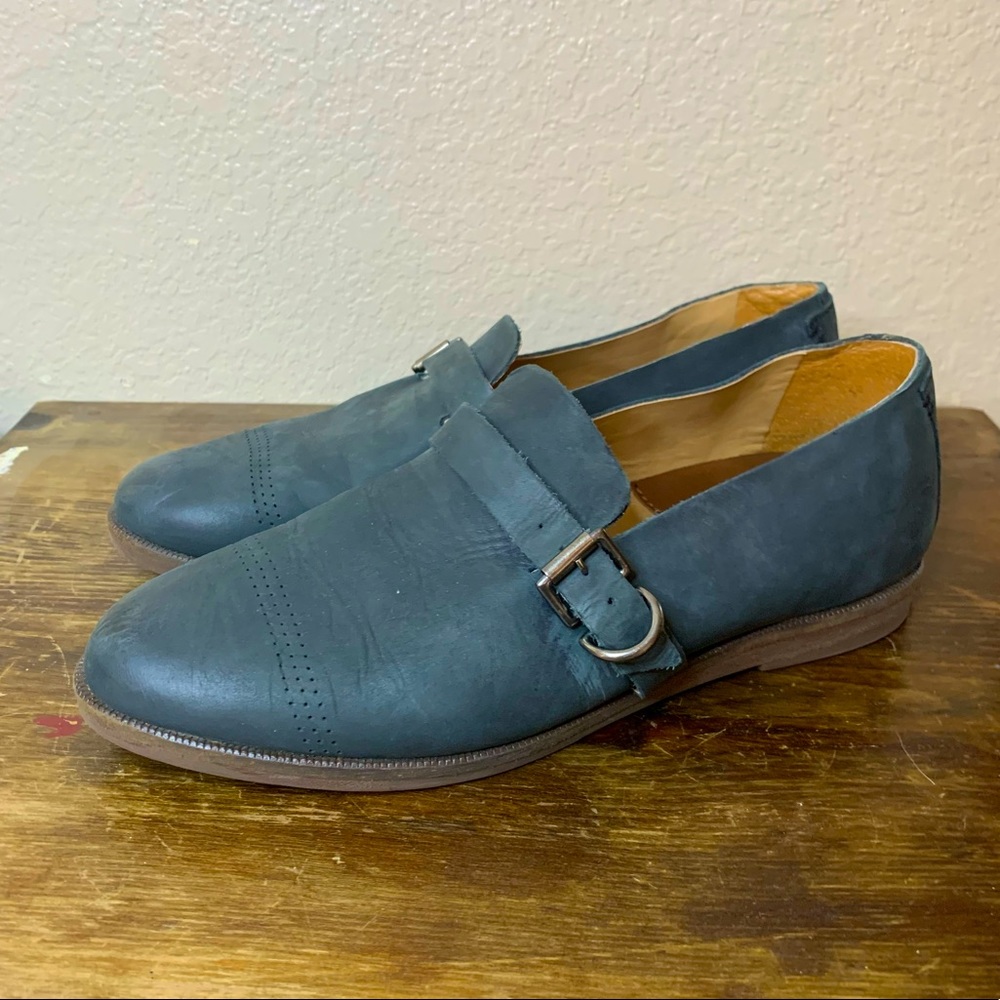 OluKai Haili Loafer with Buckle Slate Blue